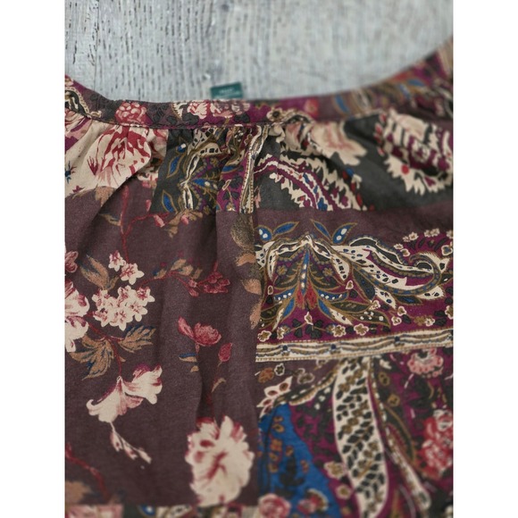 Lauren Ralph Lauren Floral Paisley Patchwork Cotton Knit Top Blouse Size 3XL - Picture 10 of 10
